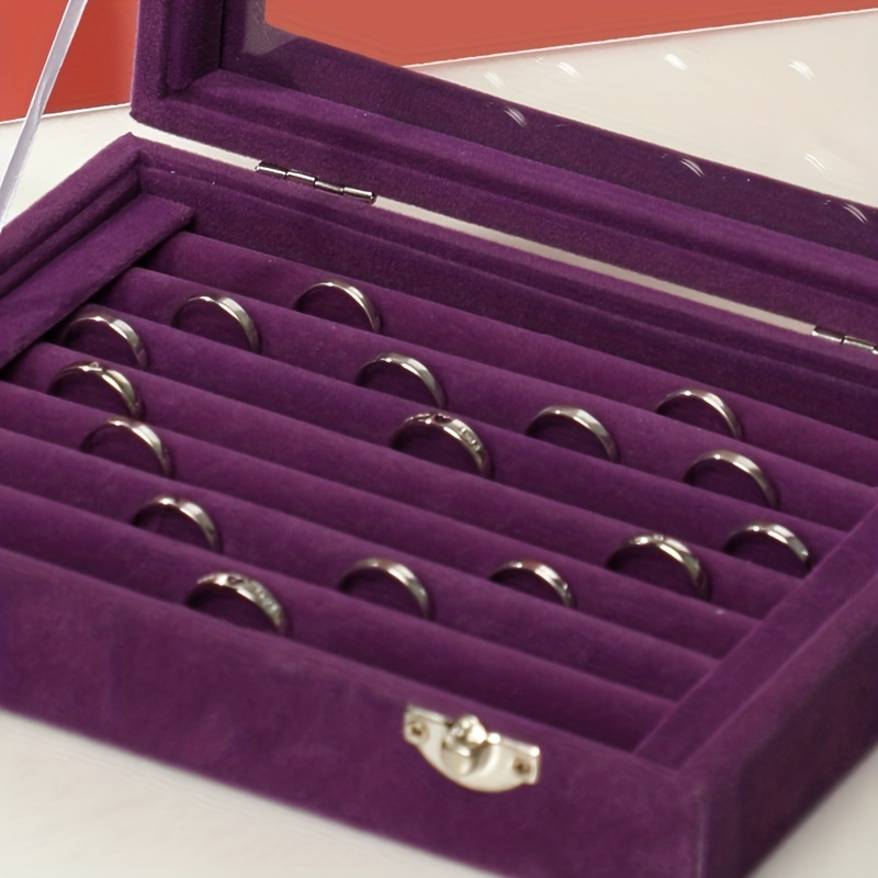 Flannelette 24 Grid Ornaments Earring Box